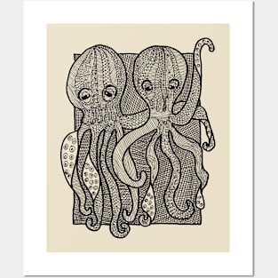Octopus twins Posters and Art